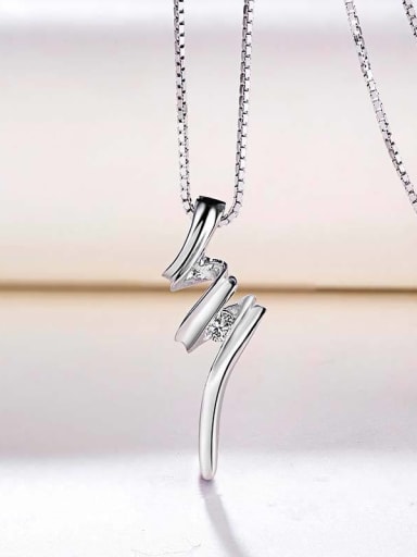 925 Silver Wave Shaped Pendant
