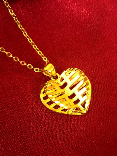 24K Gold Plated Heart Shaped Necklace
