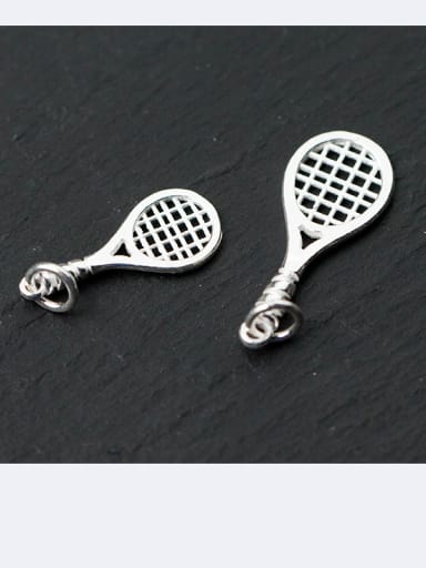 925 Sterling Silver With Silver Plated Fashion Badminton racket