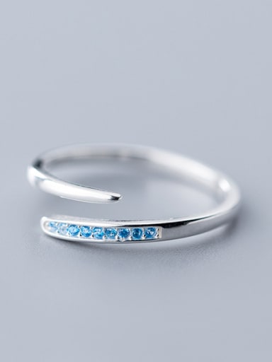 925 Sterling Silver With Platinum Plated Fashion Free Size  Rings