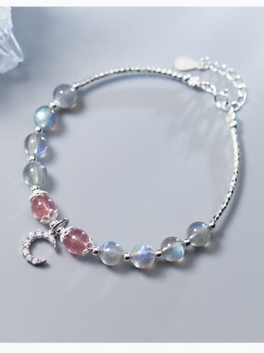 925 Sterling Silver With a mosaic moon Add-a-bead Bracelets