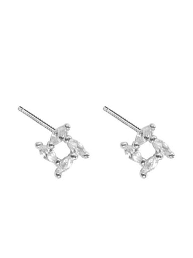Tiny Flowery Marquise Zircon Stud Earrings