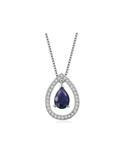 Water Drop Shaped Pendant with Sapphire Zircons
