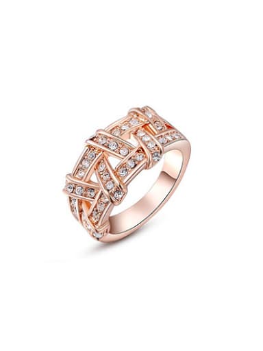 Elegant Rose Gold Plated Austria Crystal Ring