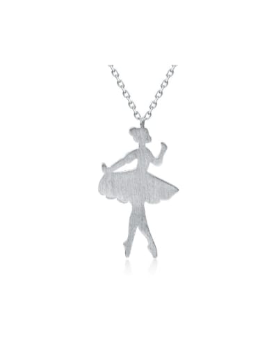 Creative dDrawing Lovable Ballet Doll Necklace