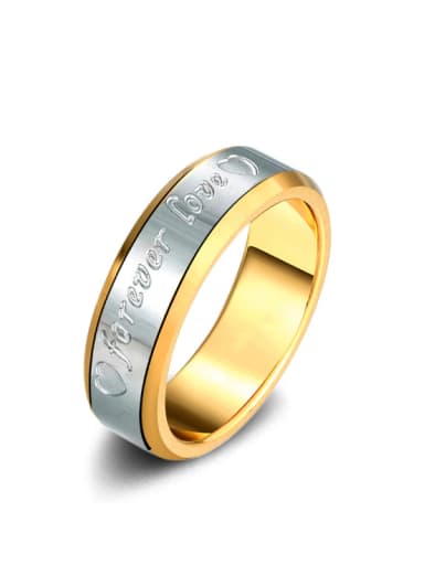 Titanium Material Simple Style Women Ring
