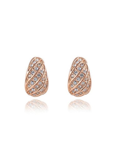 Elegant Geometric Shaped Austria Shaped Stud Earrings