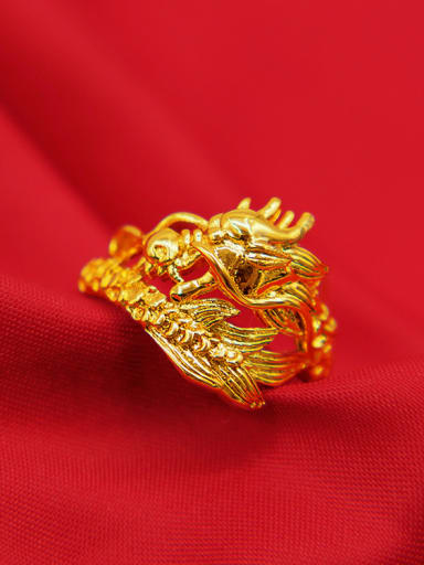 Delicate Dragon Shaped Couples Ring