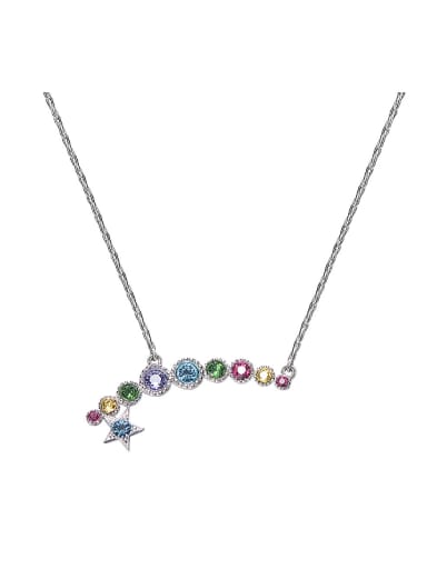 S925 Silver Colorful Necklace