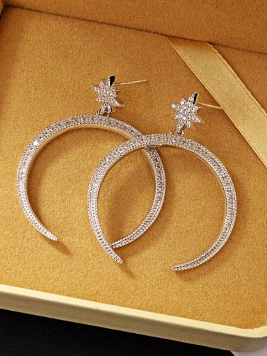 European and American creativity exaggeration star opening Big Circle Earrings