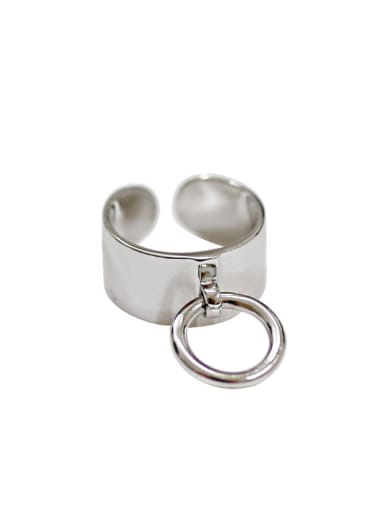 Personalized Smooth Silver Opening Ring