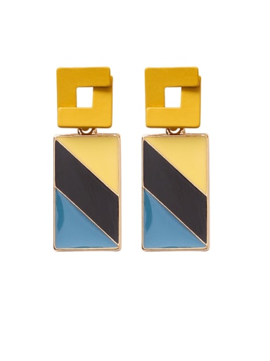 Alloy With Gold Plated Simplistic Geometric Drop Earrings