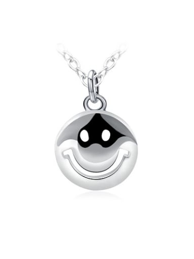 Temperament Smiling Face 925 Silver Necklace