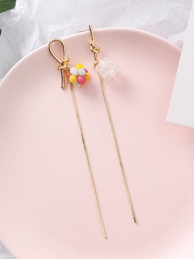 Alloy With Imitation Gold Plated Simplistic Friut Threader Earrings