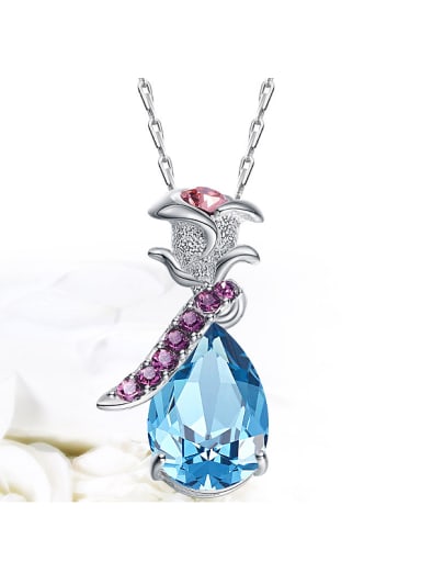 2018 S925 Silver Flower-shaped Necklace