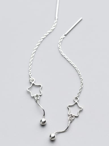 All-match Star Shaped S925 Silver Line Earrings
