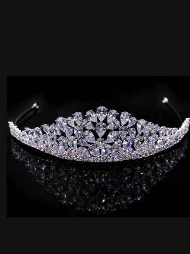custom Micro crown bride wedding crown inlaid CZ Crystal Tiara hair accessories