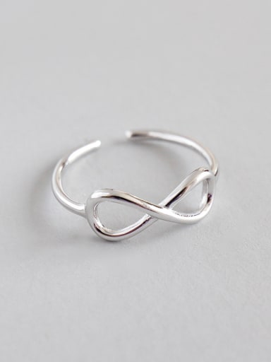 925 Sterling Silver With Platinum Plated Simplistic Rings