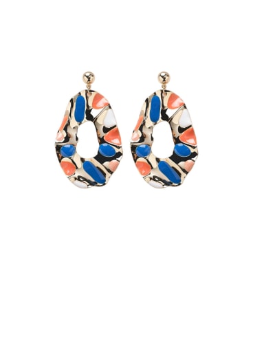 Alloy With Rose Gold Plated Simplistic Geometric Drop Earrings