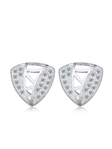 New Design Geometric-shape Zircon Stud Earrings
