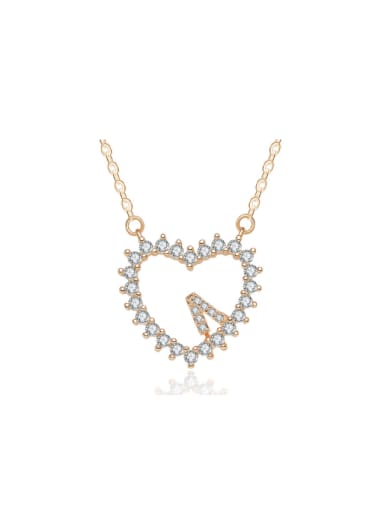 Love Heart -shaped Zircons Women Necklace