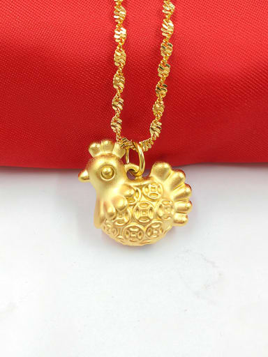 Gold Plated Cute Chicken Shaped Necklace