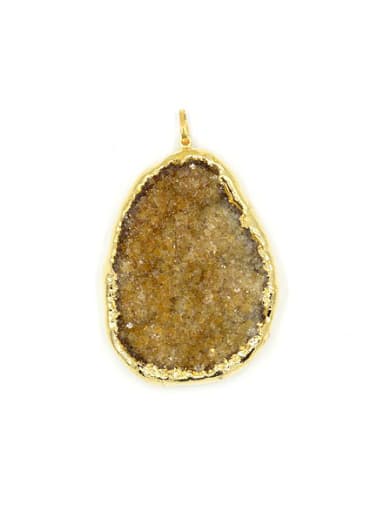 Fashion Irregular Natural Crystal Gold Plated Pendant