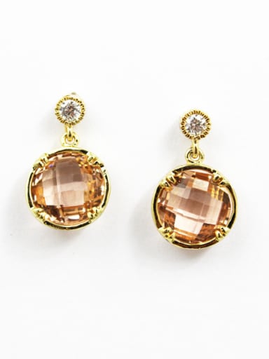 Fashion Round Shaped Natural Stone Earrings