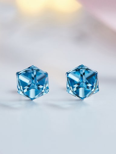2018 Blue austrian Crystal stud Earring