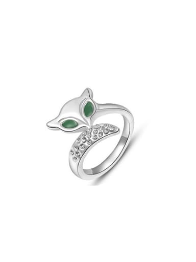 Green Austria Crystal Fox Shaped Ring