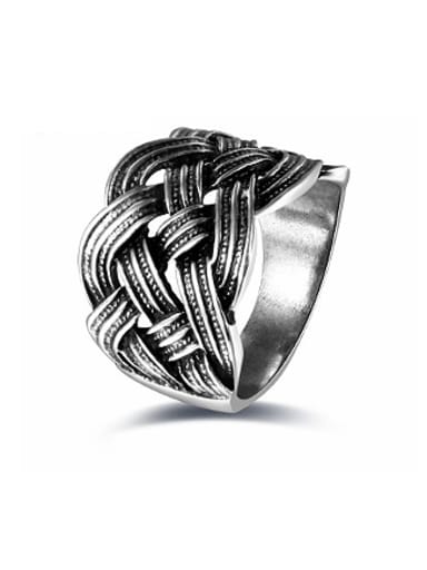 Unisex Geometric Shaped Silver Plated Ring