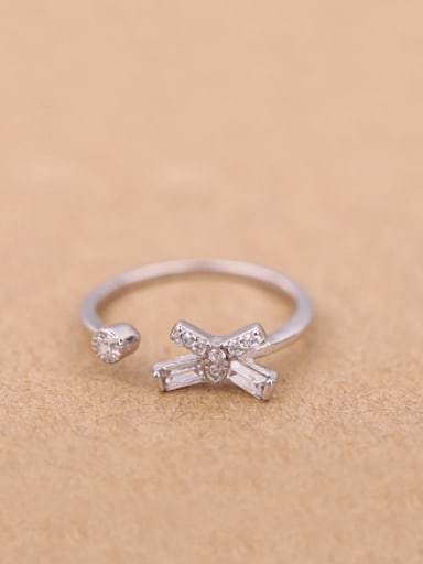 Simple Little Bowknot Opening Midi Ring