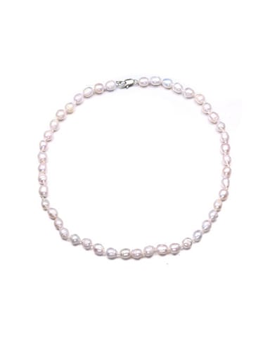 Handmade Elegant Freshwater Pearl Geometric Shaped Necklace