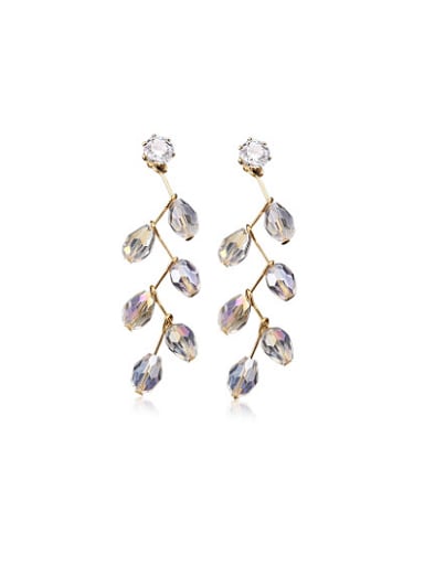 Exquisite Branch Shaped Crystals Stud Earrings