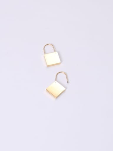 Alloy With Gold Plated Simplistic  Smooth Locket Clip On Earrings