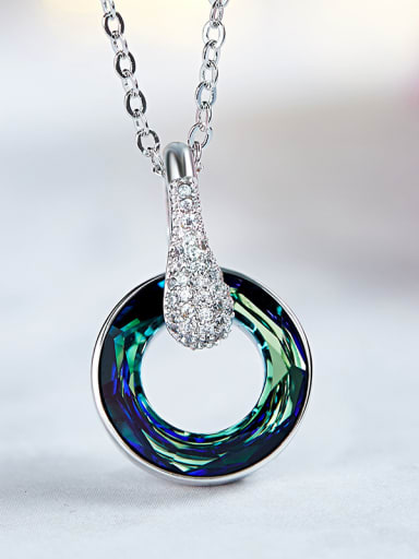 custom Round Shaped austrian Crystal Necklace