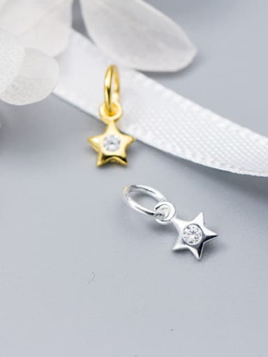 925 Sterling Silver With 18k Gold Plated Delicate Star Charms