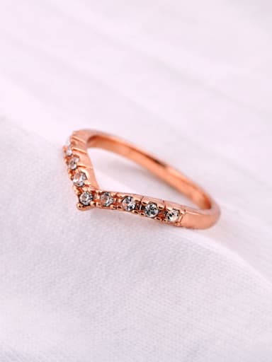 Rose Gold Plated Alloy Midi Ring