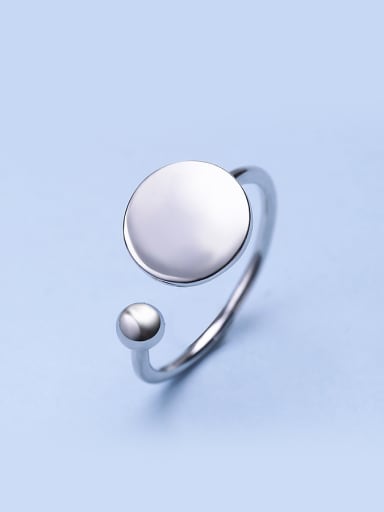 Personality Round Shaped Silver Ring