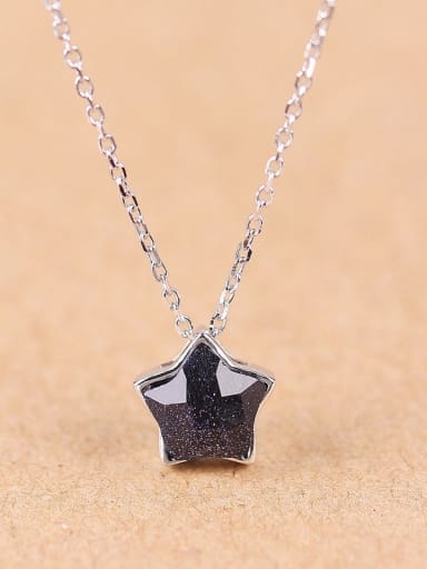 Fashion Black Stone Star Necklace