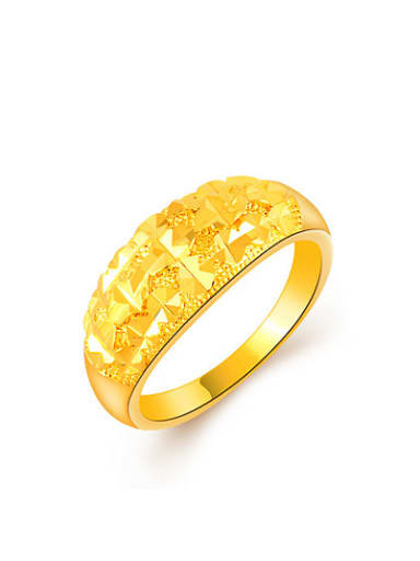 Fashionable 24K Gold Plated Geometric Copper Ring
