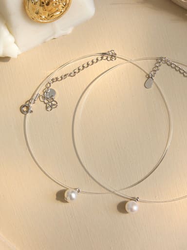 925 Sterling Silver With  Freshwater Pearl Chokers
