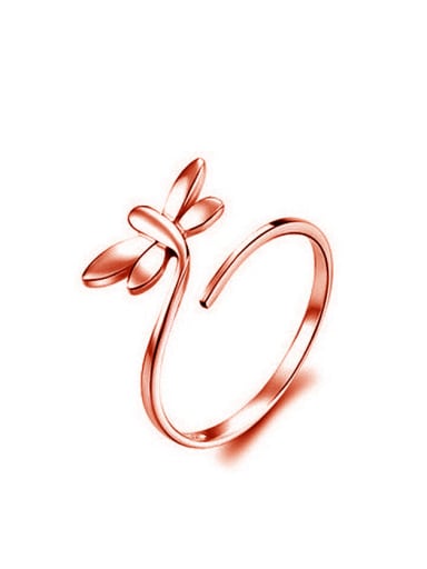 Butterfly Rose Gold Plated Opening Ring