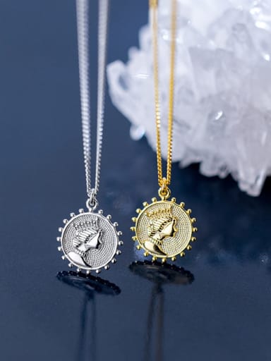 925 Sterling Silver With 18k Gold Plated Fashion Sun Goddess Necklaces