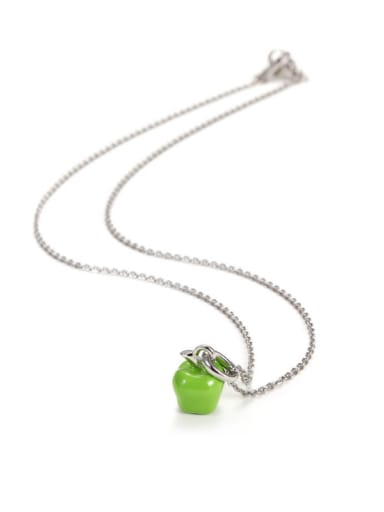 Europe And The United States Apple Stainless Steel Necklace