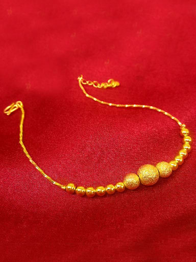 Gold Plated Beads Women Ankle