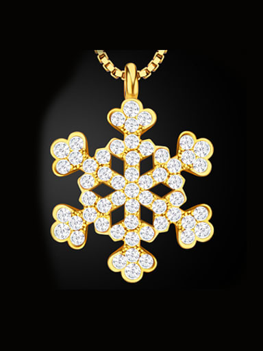 Fashion Snowflake Rhinestones Necklace