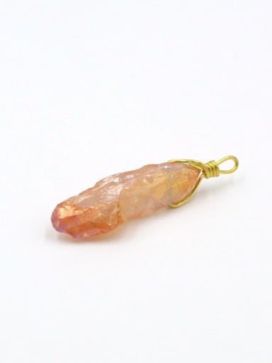Simple Irregular Natural Stone Gold Plated Pendant