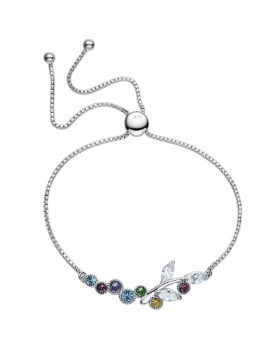 S925 Silver Colorful Crystal Bracelet