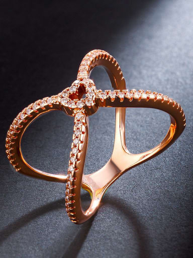 Fashion and miniature micro-inlay AAA zircon ring